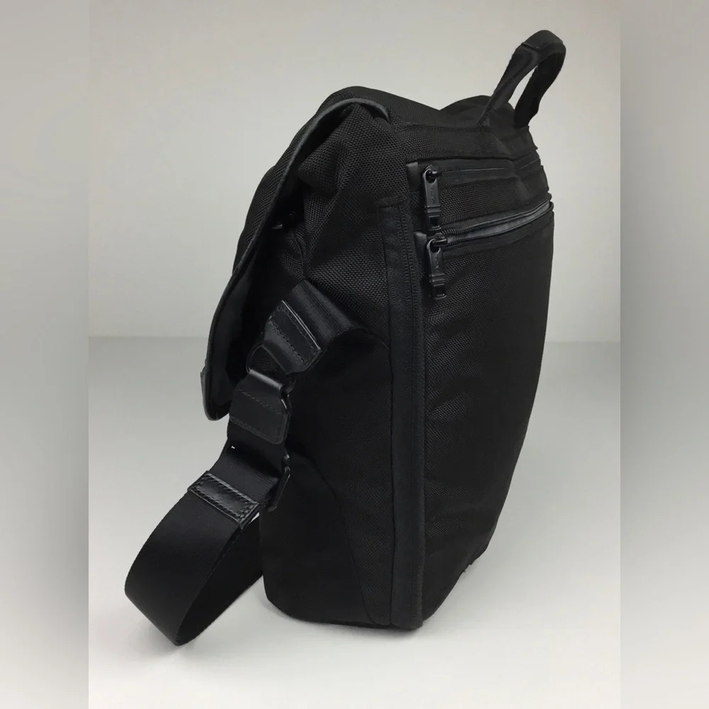 TUMI Alpha 2 Expandable Messenger Bag Black Ballistic Nylon